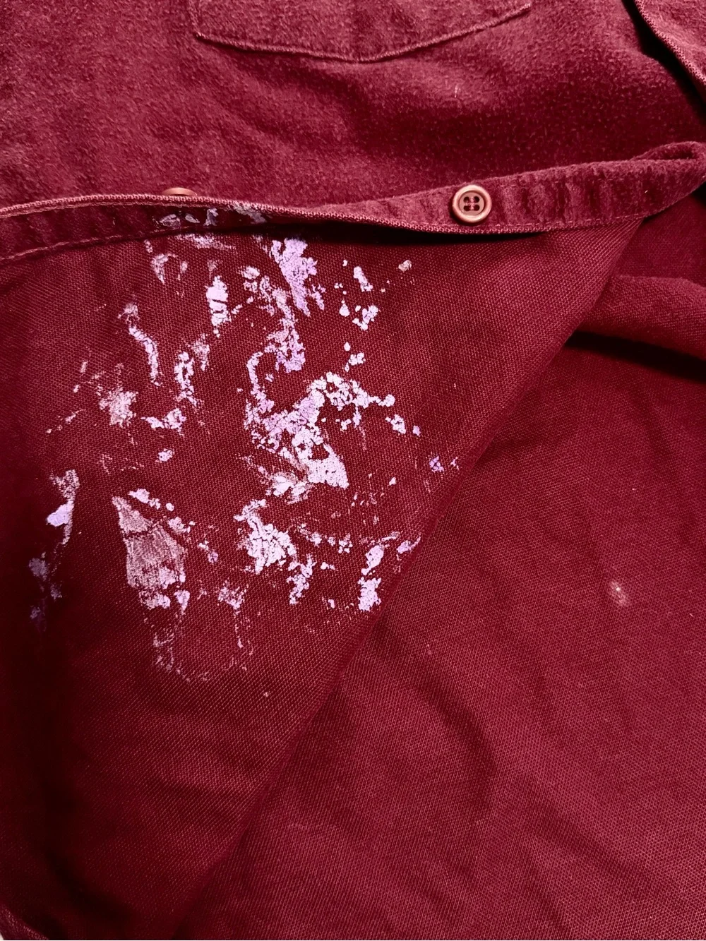 Vintage Oshkosh B’gosh Button Up Casual Wool Shirt Maroon Boys Size L
